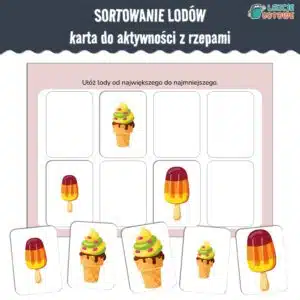 sortowanie lodów karta aktywności z rzepami do lamibooka