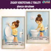 zasady korzystania z toalety pdf plansze obrazkowe do druku do łazienki wc kodeks dla dzieci do pobrania