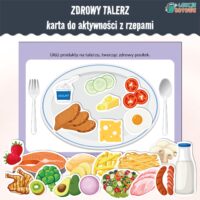 zdrowy talerz karta aktywności z rzepami do lamibooka