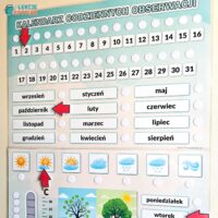 wydrukowany kalendarz codziennych obserwacji A3 na gazetkę pdf do druku