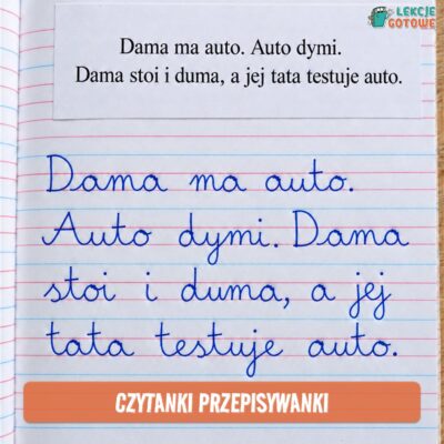 czytanki przepisywanki przykładowy tekst