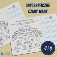 ortograficzne czary-mary karty pracy ortografia U Ó